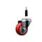 Service Caster 3'' SS Red Poly Wheel Swivel 7/8'' Expanding Stem Caster SCC-SSEX20S314-PPUB-RED-78 - alternate 1